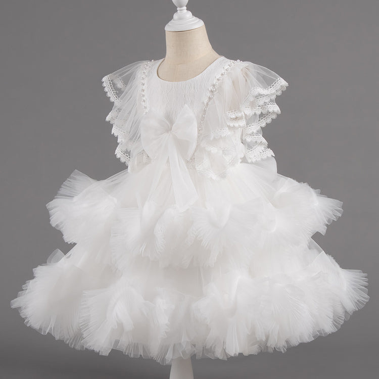 Baby Girl Pageant Princess Dresses Infant Summer Puffy Birthday Party Dresses