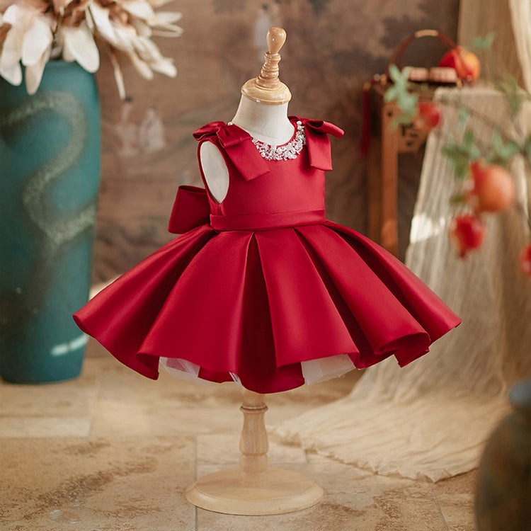 Red Girls Ball Gown Children's Birthday Princess Dress