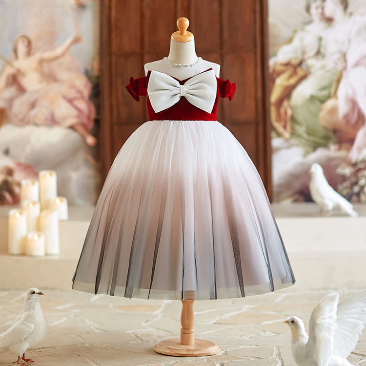Children's Birthday Elegant Princess Dress Flower Girl Puff Wedding Dress