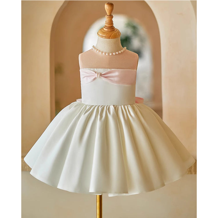 Girls Sleeveless Fluffy Birthday Dress Princess Dress