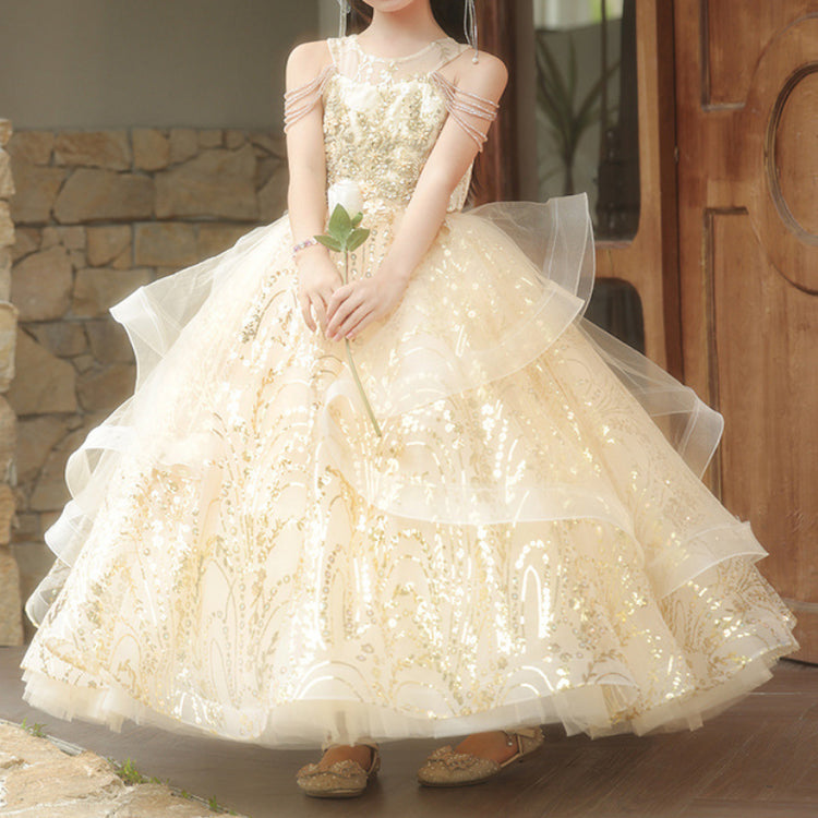 Girls Birthday Princess Dress Girls Prom Dress Flower Girl Wedding Dress
