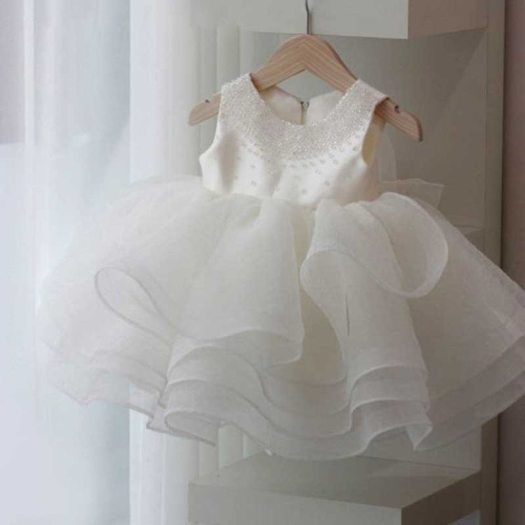 Cute Baby Girl Puffy Performance Dress Toddler Birthday Party Princess Dress