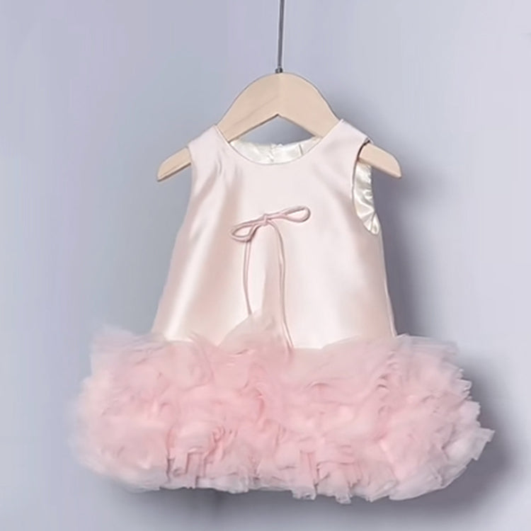 Baby Girl Birthday Pink Dress Flower Girl Wedding Princess Dress