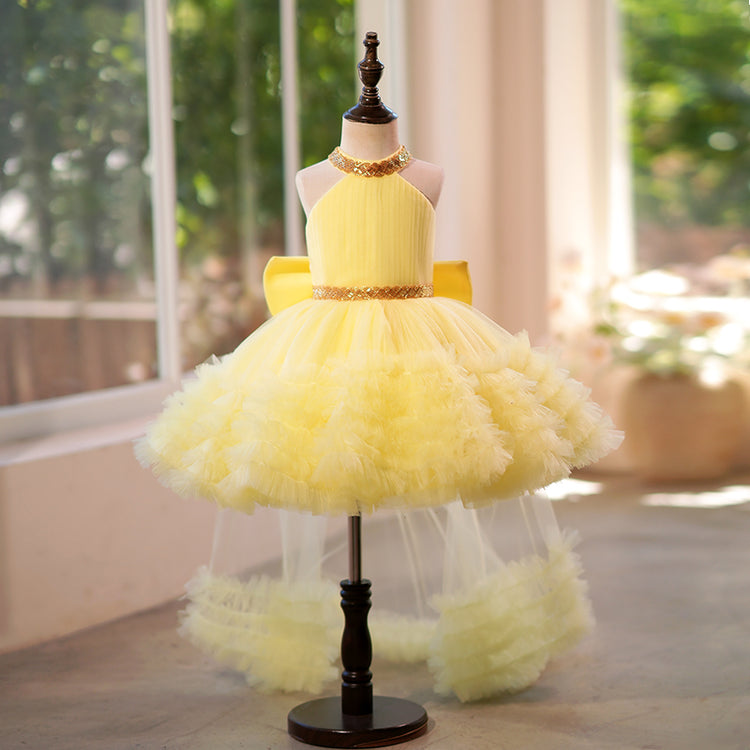 Luxurious Baby Girl Flower Girl Dress Toddler Beauty Pageant Princess Dress