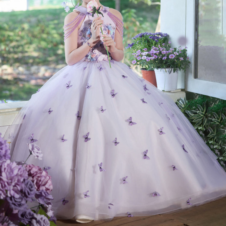 Children's Elegant Ball Gown Girls Birthday Princess Dress