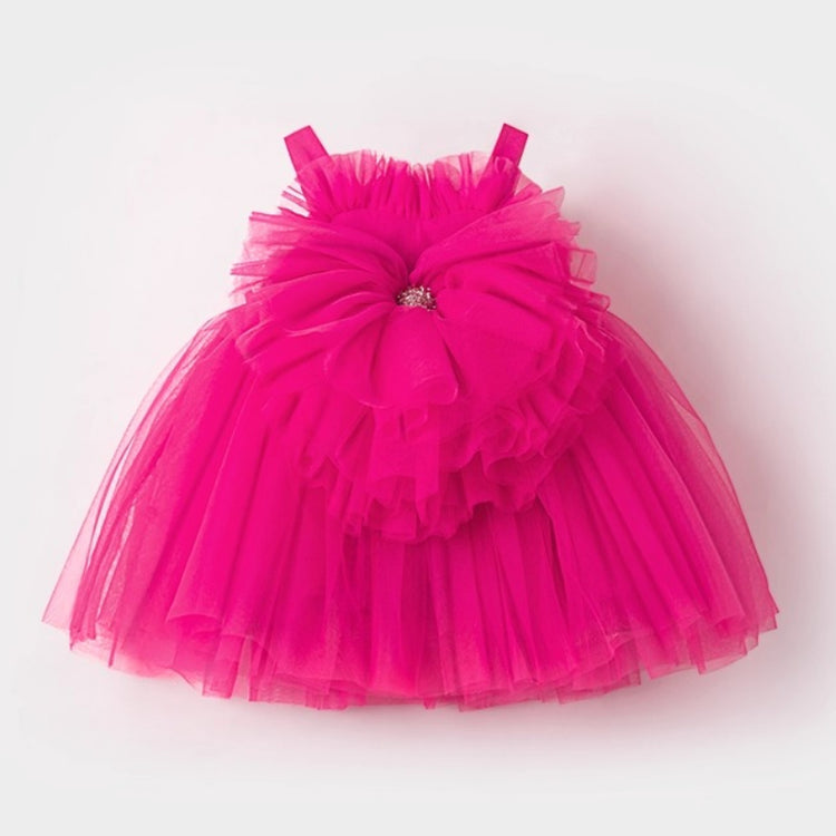 Baby Girl Birthday Pink Princess Dress Children's Suspender Puffy Dress