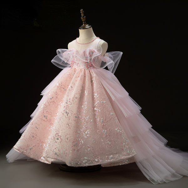 Pink Princess Girls Party Gown GCH0129