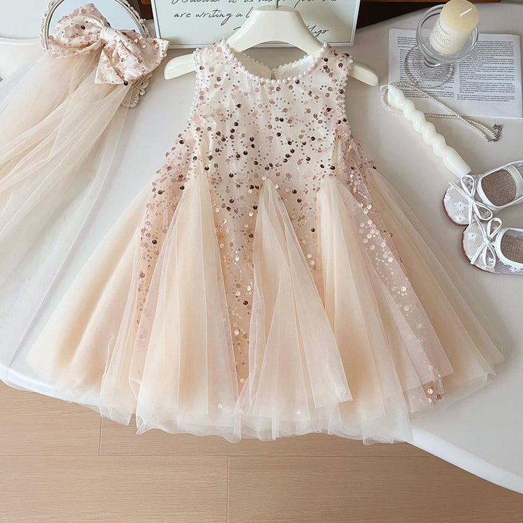 Girls Summer Sequins Dress Cozy Cute Girls Dress