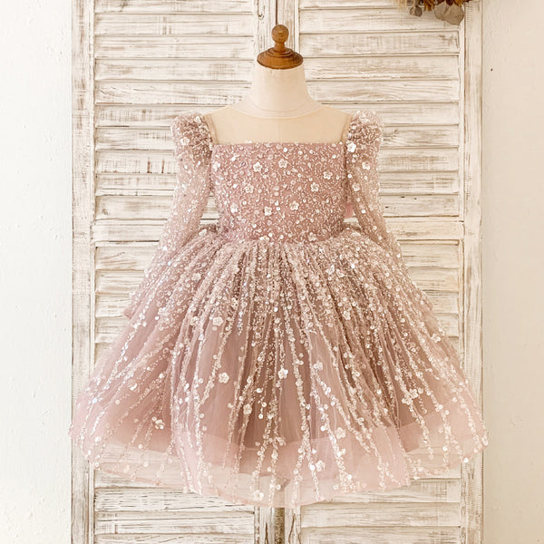 Cute Baby Girl Sequin Christmas Dress Toddler Birthday Pageant