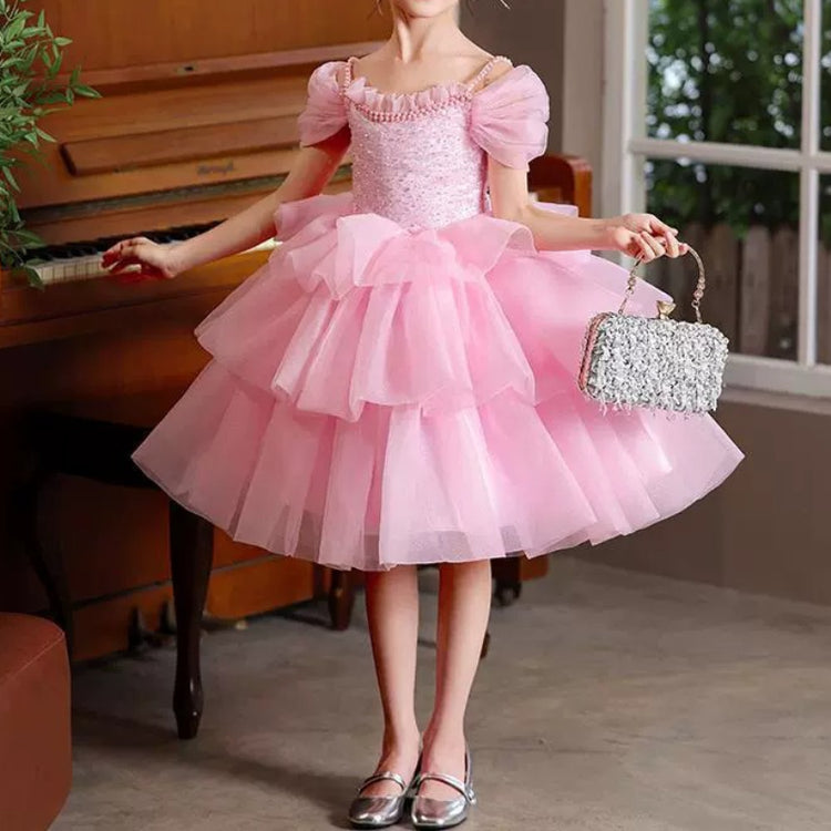 Spring Girls Prom Princess Dress Girls Puffy Birthday Dress