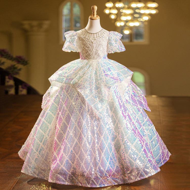 Girls' Ball Gowns Girls' Sparkling Princess Dress Children's Birthday Dress
