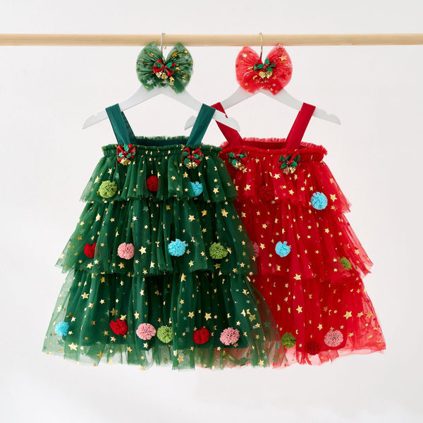 New Year Christmas Dress Mesh Birthday Dress Girls Cake Dress – marryshe