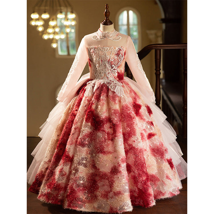 Cute Baby Girl Sequins Dress Beauty Pageant Toddler First Birthday Party Princess Dress
