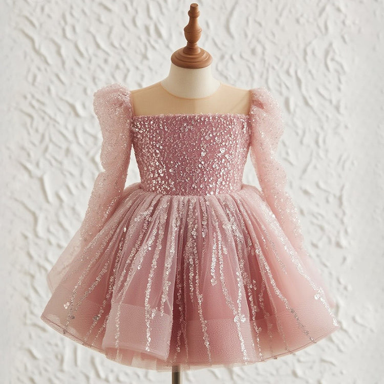 Elegant Baby Girls Christening Dresses Toddler Beauty Pageant Princess Dress