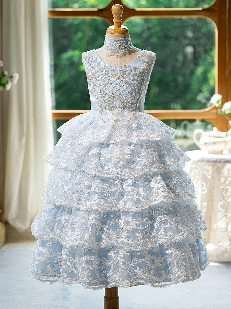 Girls Christmas Dress Beauty Pageant Dress Toddler Sequins Party Princess Dress