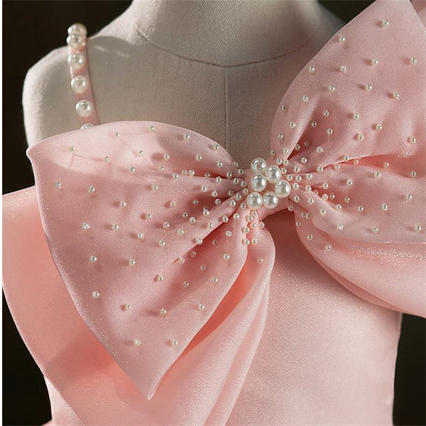 Baby pink net princess tube dress