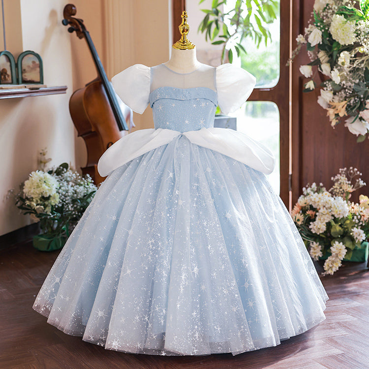 Sweet Baby Girls Christening Dresses Puff Toddler Beauty Pageant Dress