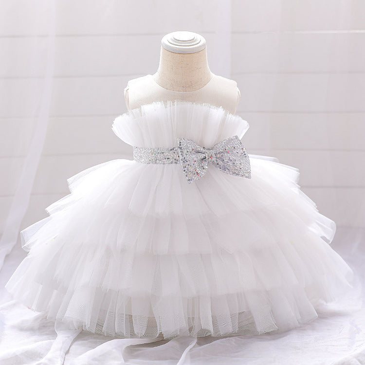Girls Birthday Party Princess Dress Flower Girl Fluffy Cake Dress