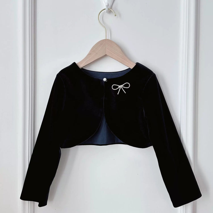 Baby Girls Velvet Long Sleeve Short Jacket