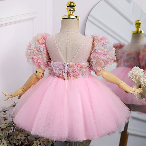 Cute Baby Girl Fluffy Birthday Dress Toddler Pageant Princess Dress