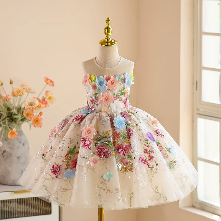 Children's Cute Birthday Dress Flower Girl Puff Wedding Dress
