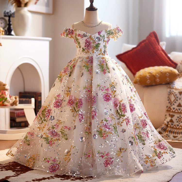 Girls Party Dresses Children's Prom Dresses Flower Girl Wedding Dresses