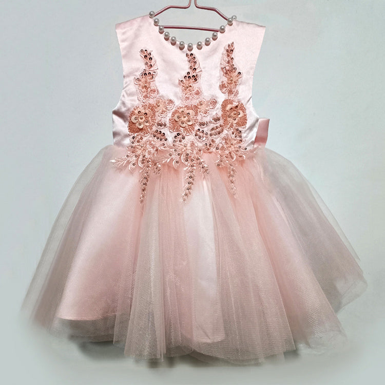 Flower Girl Dress Girl Baptism Dress Embroidery Toddler Birthday Princess Dress
