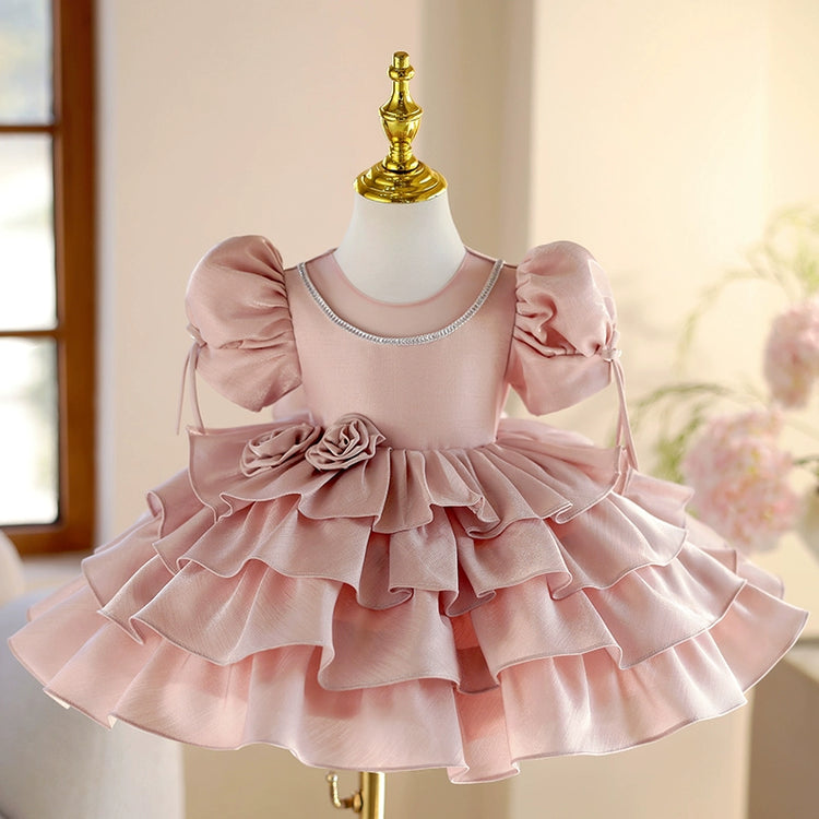 Cute Girl Birthday Princess Dress Children Pink Party Dress