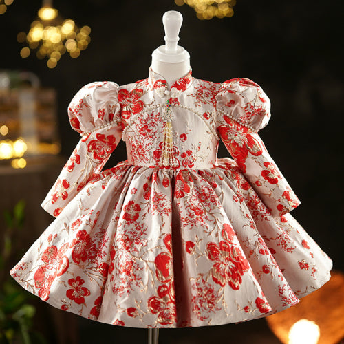 Winter Baby Girl Pageant Dress Toddler First Birthday Party Christmas Princess Dress