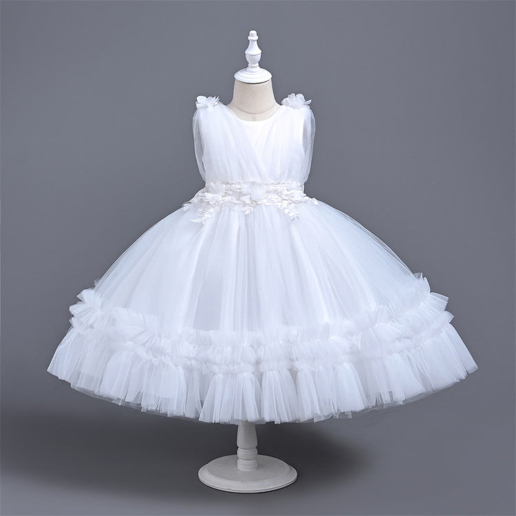 Cute Baby Girl Girls Christening Dress Toddler Beauty Pageant Princess Dress
