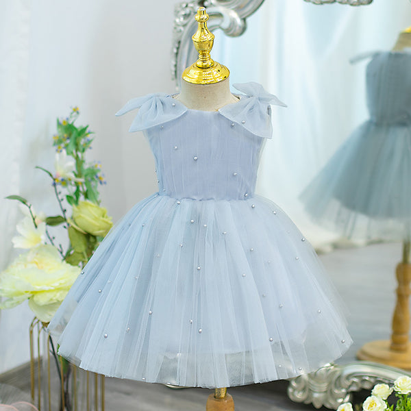 light blue toddler dress Elegant Baby Girls Bow Flower Girl Dresses Ball Gowns and an allover variegated Special Celebration Bollywood Actresses In Backless Size:Custom size 65×65cm