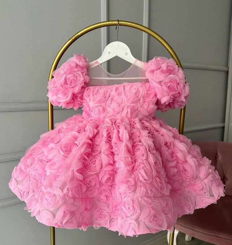 Girls Birthday Dress Children Flower Princess Dress