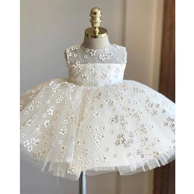 Cute Baby Girl Summer Puffy Dress Toddler Birthday Beauty Pageant Princess Dress