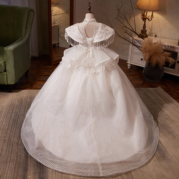 GIRL'S RUFFLE SLEEVE FLORAL PRINCESS DRESS main image 0