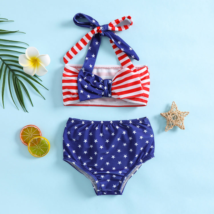 Girls Summer Bow Mermaid Swimsuit