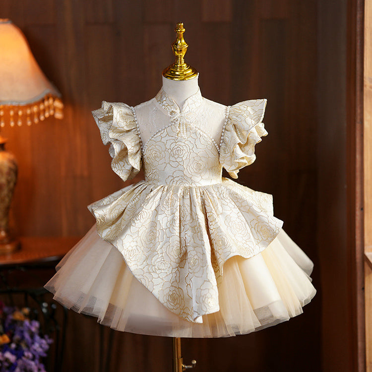 Girls Birthday Princess Dress Flower Girl Wedding Puffy Dress
