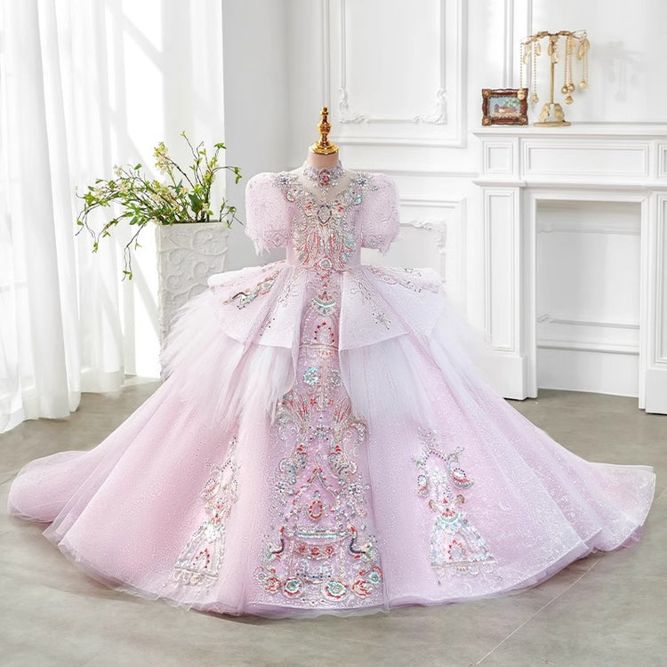 Girls Prom Dresses Girls Birthday Princess Dresses Children Beauty Pageant Dresses