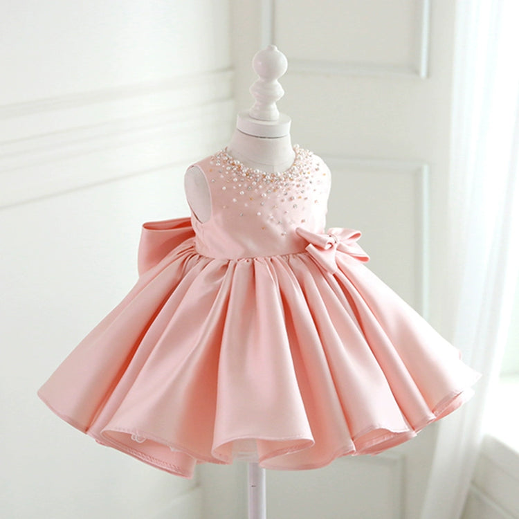 Baby Cute Girl Autumn Puffy Dress Toddler Birthday Bow-knot Princess Dress