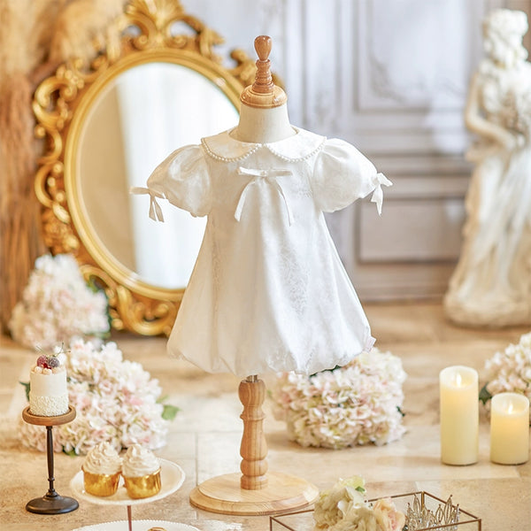 gold newborn dress Baby Girl's First Birthday Dress Flower Girl Wedding Princess Dress