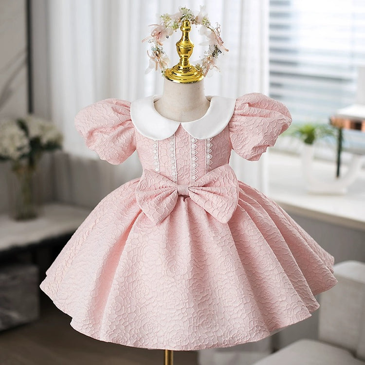 Girls' Birthday Dress Flower Girl Princess Dress Girls' Puff Sleeve Dress