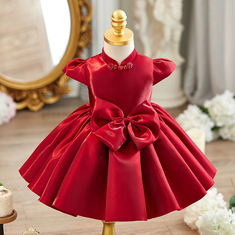Red Baby Dress Girl Birthday Princess Dress Baby Communion Dress