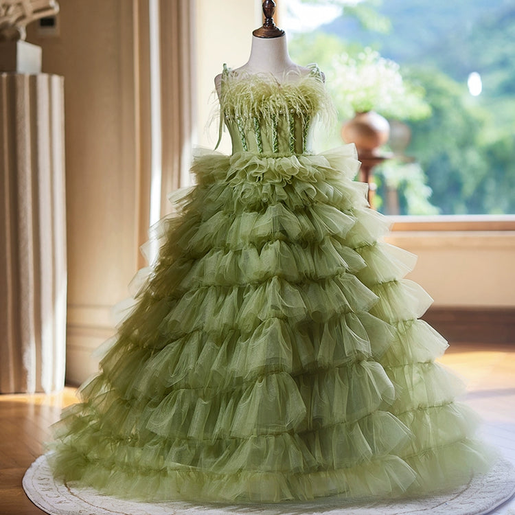 Elegant Baby Girls Beauty Pageant Dress Flower Girl Dresses Toddler Birthday Party Ball Gown