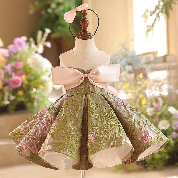 Cute Girl Birthday Party Dress Flower Girl Puffy Princess Dress