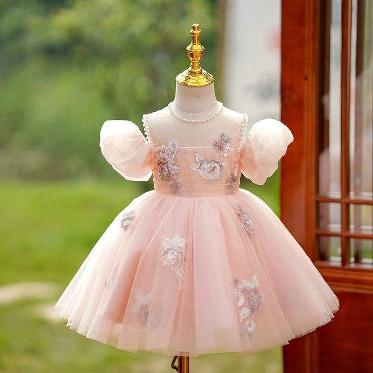 Children's Birthday Puffy Princess Dress Girls Communion Dress