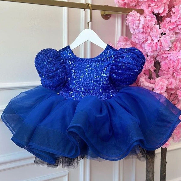 Lovely Baby Girl Sequins Fluffy Christmas Dress Toddler Birthday Princess Dress