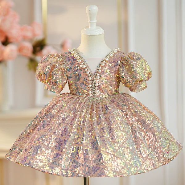 Elegant Baby Sequin Birthday Dress Toddler Baptism Dresses marryshe Elegant Baby Sequin Birthday Dress Toddler Baptism Dresses marryshe