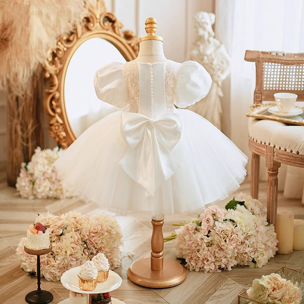 Satin Flower Baby Girl White Flower Girl Dress Baby Girl Dresses Girl Birthday Dresses Flower Girl Dresses Satin Flower Baby Girl White Flower Girl Dress Baby Girl Dresses Girl Birthday Dresses Flower Girl Dresses