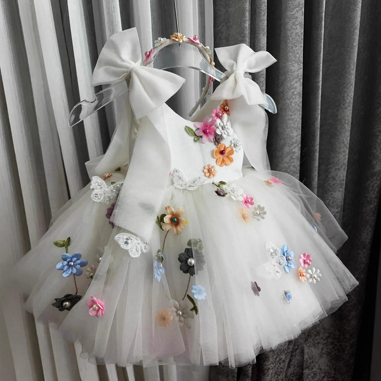 Children's Communion Dress Flower Girl Wedding Dress Girl White Princess Dress