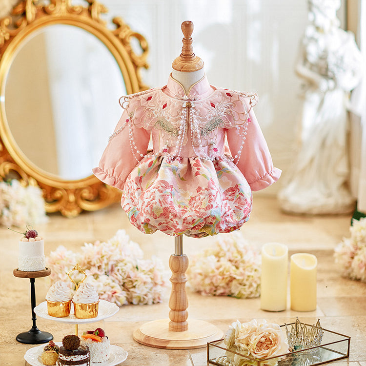 Pink Baby Girl Birthday Princess Dress Girl Communion Cute Suit Dress