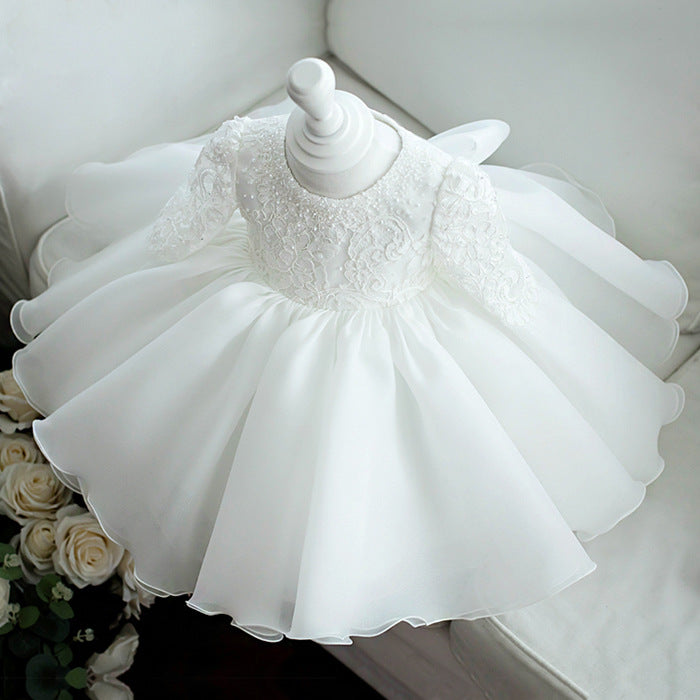 Baby Girl Beauty Pageant Dress Toddler Birthday Christening Princess Dress